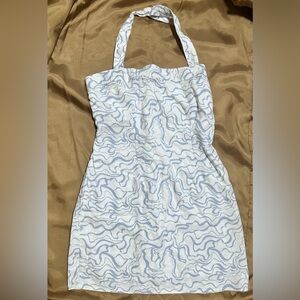 Abercrombie & Fitch Blue and White Halter Dress